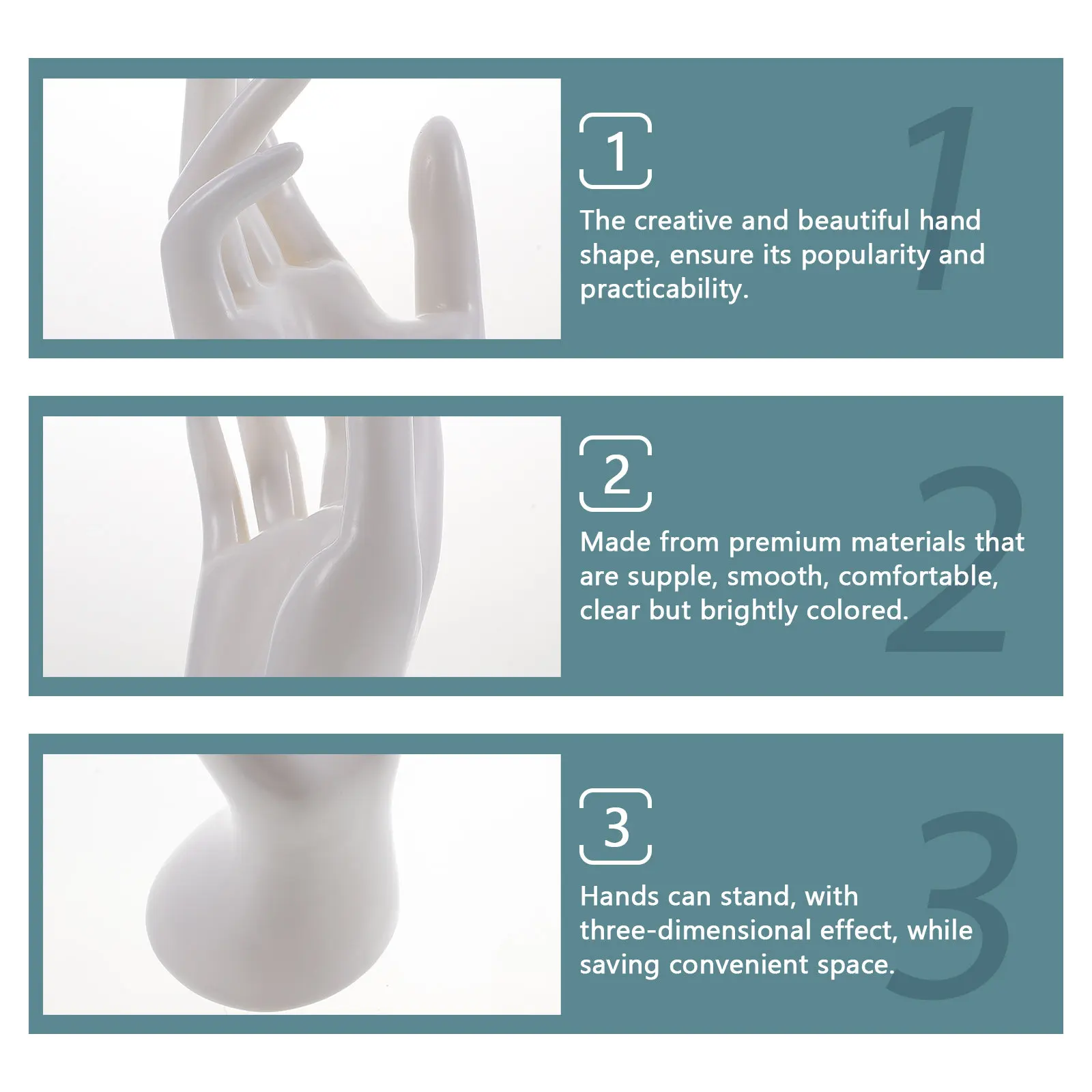 2pcs Hand Shaped Jewelry Display Rack Clear Acrylic Ring Bracelet Holder Desktop Ornament For Wedding Anniversary Gift Display
2pcs Hand Shaped Jewelry Display Rack Clear Acrylic Ring Bracelet Holder Desktop Ornament For Wedding Anniversary Gift Display