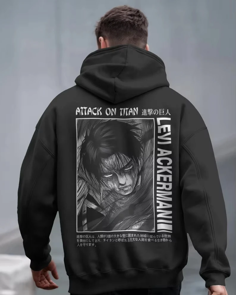 2026 New Attack on Titan Anime Snow Loose Graphic Print Hoodie Levi Ackerman Anime Vintage Hoodie for Him Casual Hoodie
2026 New Attack on Titan Anime Snow Loose Graphic Print Hoodie Levi Ackerman Anime Vintage Hoodie for Him Casual Hoodie