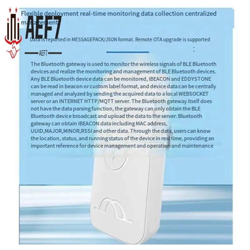 AEF7-Positioning Base Station Bluetooth Data Collector Gateway Beacon IOT Receiving Equipment
AEF7-Positioning Base Station Bluetooth Data Collector Gateway Beacon IOT Receiving Equipment