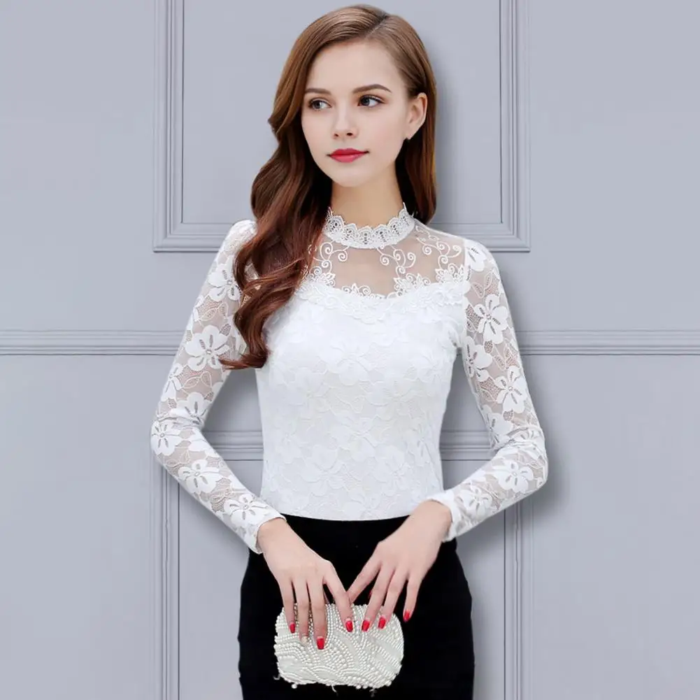 Women Tops Regular Fit Blouses Elegant Stand Collar Embroidery Lace Floral Pullover Tops for Women Slim Fit Mesh Yarn Tops
Women Tops Regular Fit Blouses Elegant Stand Collar Embroidery Lace Floral Pullover Tops for Women Slim Fit Mesh Yarn Tops