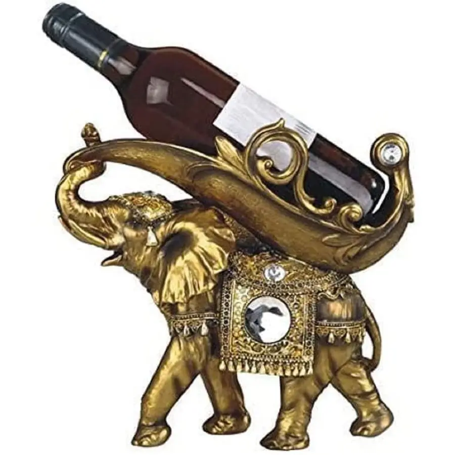 Lucky Wealth Thai Elephant Wine Rack Bottle Holder, Wine Rest Figurine Statue, Feng Shui Home Decor on Tabletops and Counters, W
Lucky Wealth Thai Elephant Wine Rack Bottle Holder, Wine Rest Figurine Statue, Feng Shui Home Decor on Tabletops and Counters, W
