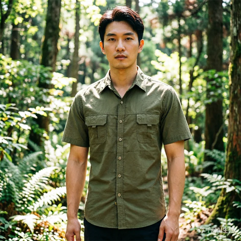 Men's Pure Cotton Wrinkle Resistant Short Sleeved Shirt with Summer Collar and Double Pockets for Outdoor Work and Leisure Wear
Men's Pure Cotton Wrinkle Resistant Short Sleeved Shirt with Summer Collar and Double Pockets for Outdoor Work and Leisure Wear