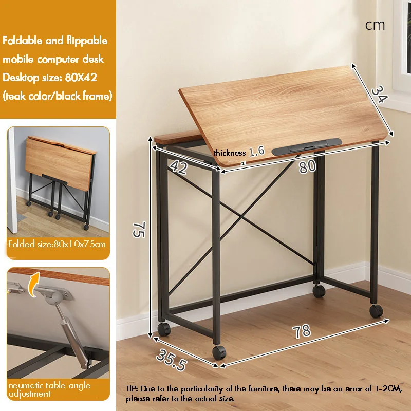 Computer Table Writing Mobilier Movable Foldable Study Desk Study Room Student Lightweight Simple Office Furniture
Computer Table Writing Mobilier Movable Foldable Study Desk Study Room Student Lightweight Simple Office Furniture