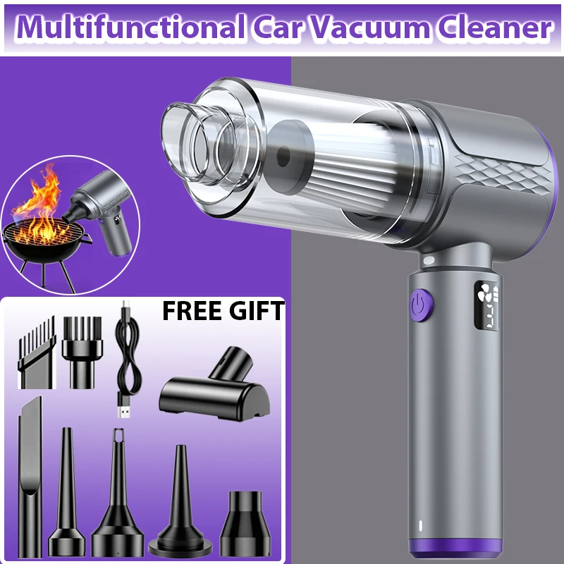 Multifunctional Cordless Car Vacuum Cleaner 18000Pa Suction with 8 Attachments LED Display Type-C 3 Gears for Car & Home Cleanin
Multifunctional Cordless Car Vacuum Cleaner 18000Pa Suction with 8 Attachments LED Display Type-C 3 Gears for Car & Home Cleanin