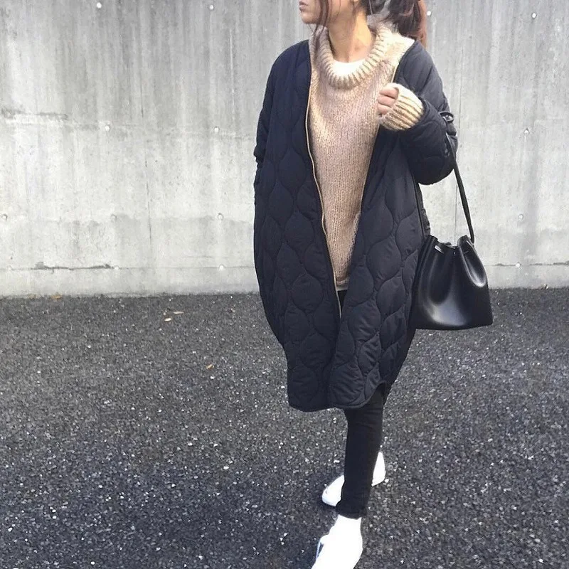 Office Ladies Korean Warm Solid Color Zipper Retro Long Parka Coat Winter Coat Ladies Winter Cotton Jacket
Office Ladies Korean Warm Solid Color Zipper Retro Long Parka Coat Winter Coat Ladies Winter Cotton Jacket