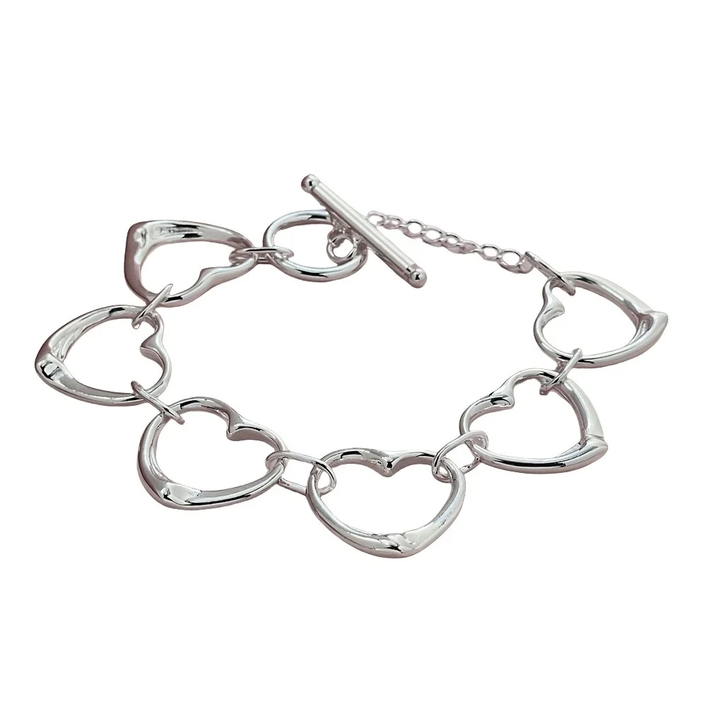 S925 sterling silver big heart bracelet, exquisite and versatile, suitable for women's party engagement jewelry gifts
S925 sterling silver big heart bracelet, exquisite and versatile, suitable for women's party engagement jewelry gifts