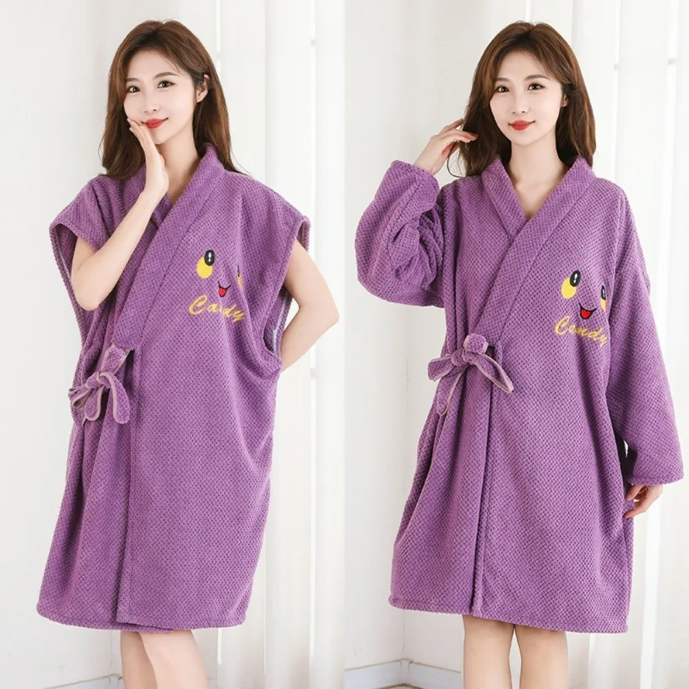 New Coral Velvet Bathrobe Skirt Soft Water Absorbent Bath Towel Comfortable Quick Dry Shower Robe
New Coral Velvet Bathrobe Skirt Soft Water Absorbent Bath Towel Comfortable Quick Dry Shower Robe