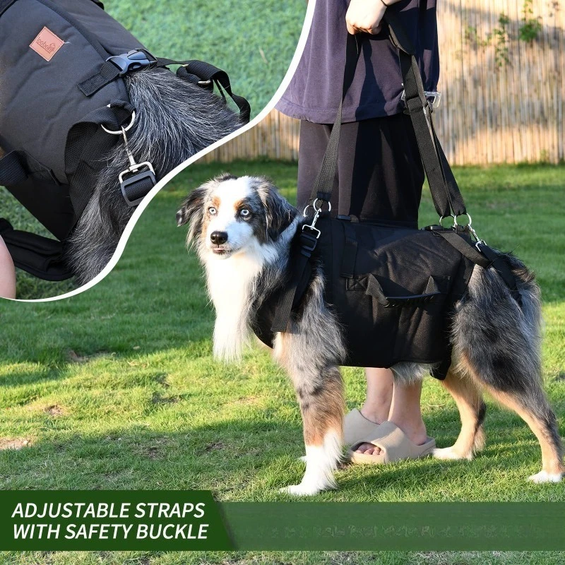 Portable Dog Sling for Back Legs Hip Support Harness Older Limping Canine Aid Dog Assist Rehabilitation Lifting Harness Leashes 
Portable Dog Sling for Back Legs Hip Support Harness Older Limping Canine Aid Dog Assist Rehabilitation Lifting Harness Leashes
