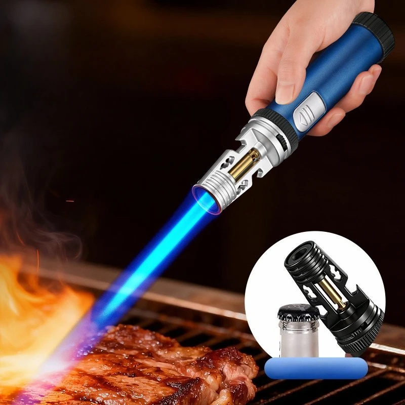 2-in-1 Bottle Opener Butane Torch Lighter,Windproof Blue Jet Flame Blow Torch with Safety Lock,Multi-Function Igniter forCamping
2-in-1 Bottle Opener Butane Torch Lighter,Windproof Blue Jet Flame Blow Torch with Safety Lock,Multi-Function Igniter forCamping