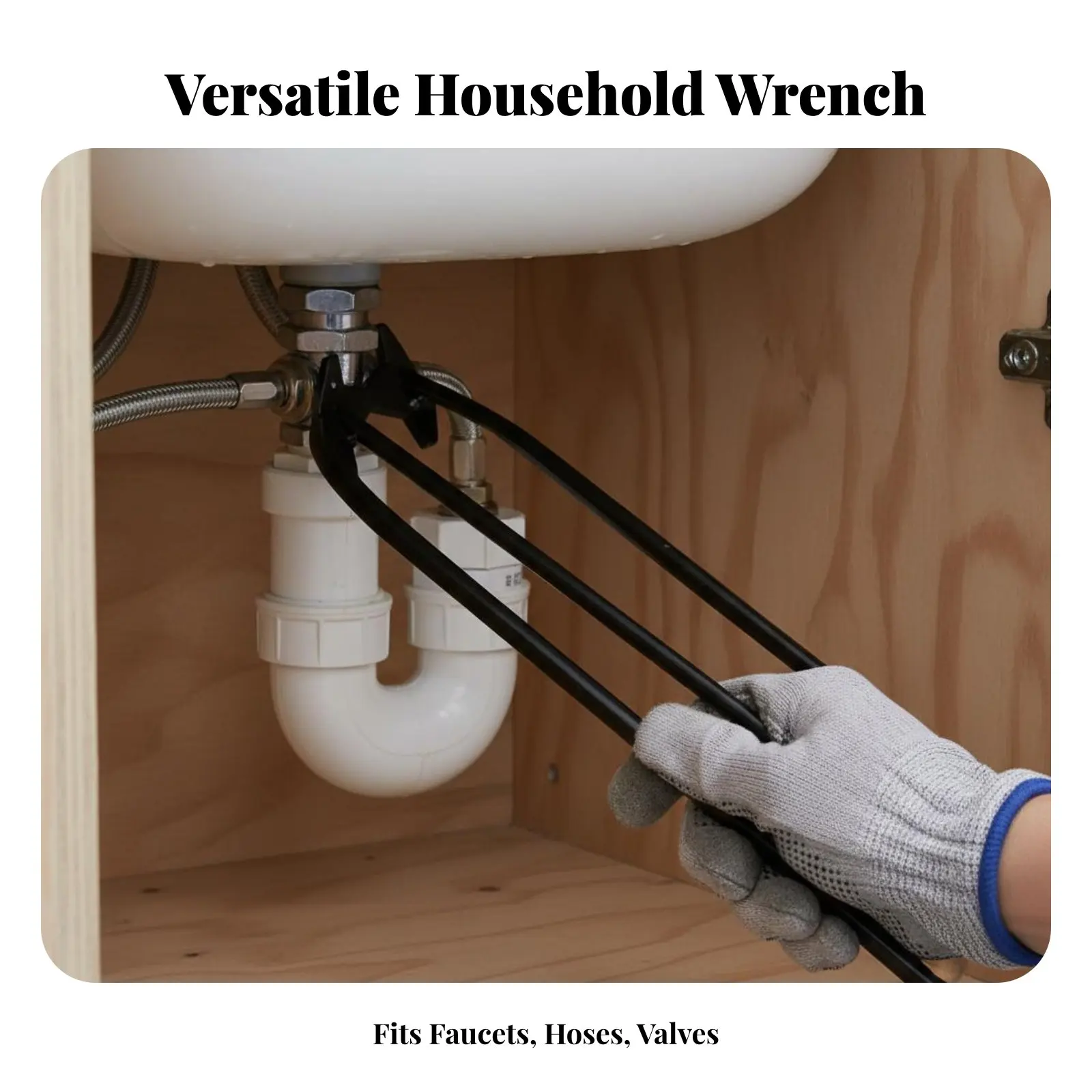Faucet Installation Tool Sturdy Under Sink Basin Wrench Multifunctional Sink Wrench Lightweight for Bathroom, Kitchen
Faucet Installation Tool Sturdy Under Sink Basin Wrench Multifunctional Sink Wrench Lightweight for Bathroom, Kitchen