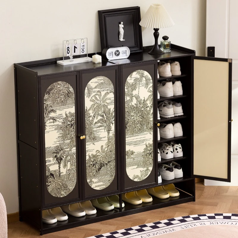Household bamboo shoe cabinet, vintage-style rattan breathable shoe rack, entryway cabinet for the living room, storage cabinet
Household bamboo shoe cabinet, vintage-style rattan breathable shoe rack, entryway cabinet for the living room, storage cabinet