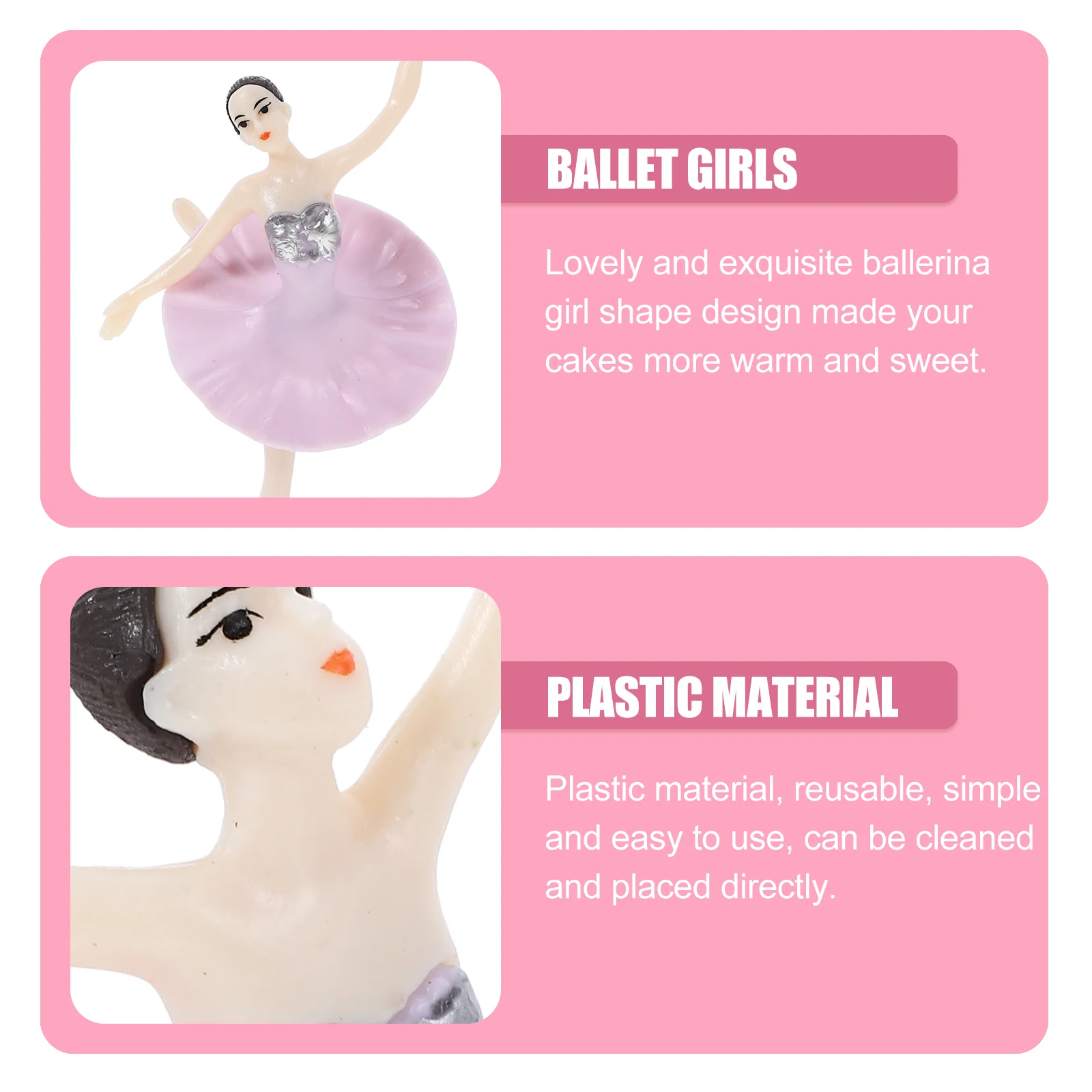 6 Pcs Ballerina Girl Ornaments Plastic Cake Decoration Ballet Figurines Birthday Party Home Baking Decorative Accessory Sweet
6 Pcs Ballerina Girl Ornaments Plastic Cake Decoration Ballet Figurines Birthday Party Home Baking Decorative Accessory Sweet