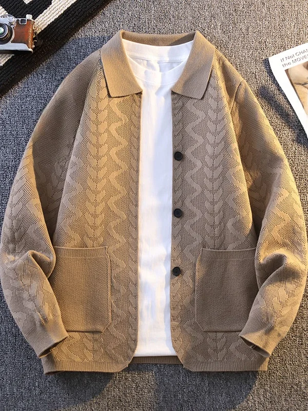Casual Knitted Cardigan Men's Button up Loose Fit Long Sve Autumn Spring New Sle Lazy Faion Striped Outerwear Coat
Casual Knitted Cardigan Men's Button up Loose Fit Long Sve Autumn Spring New Sle Lazy Faion Striped Outerwear Coat