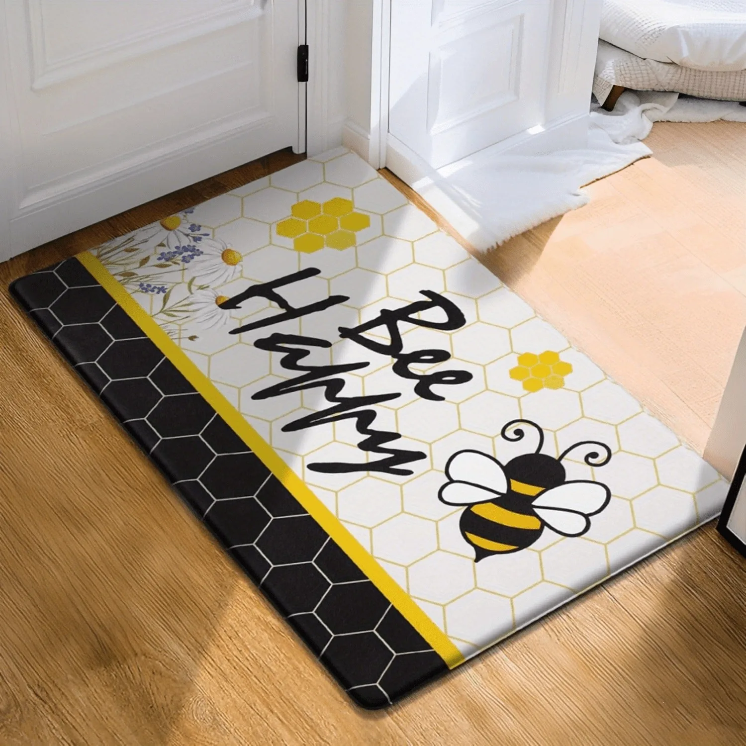 1PC Bee Grateful Pattern Kitchen Rug Non-Slip Door Mats Pop design Bathroom Rug Bath Mat Carpet for Home Sink Laundry Decor
1PC Bee Grateful Pattern Kitchen Rug Non-Slip Door Mats Pop design Bathroom Rug Bath Mat Carpet for Home Sink Laundry Decor