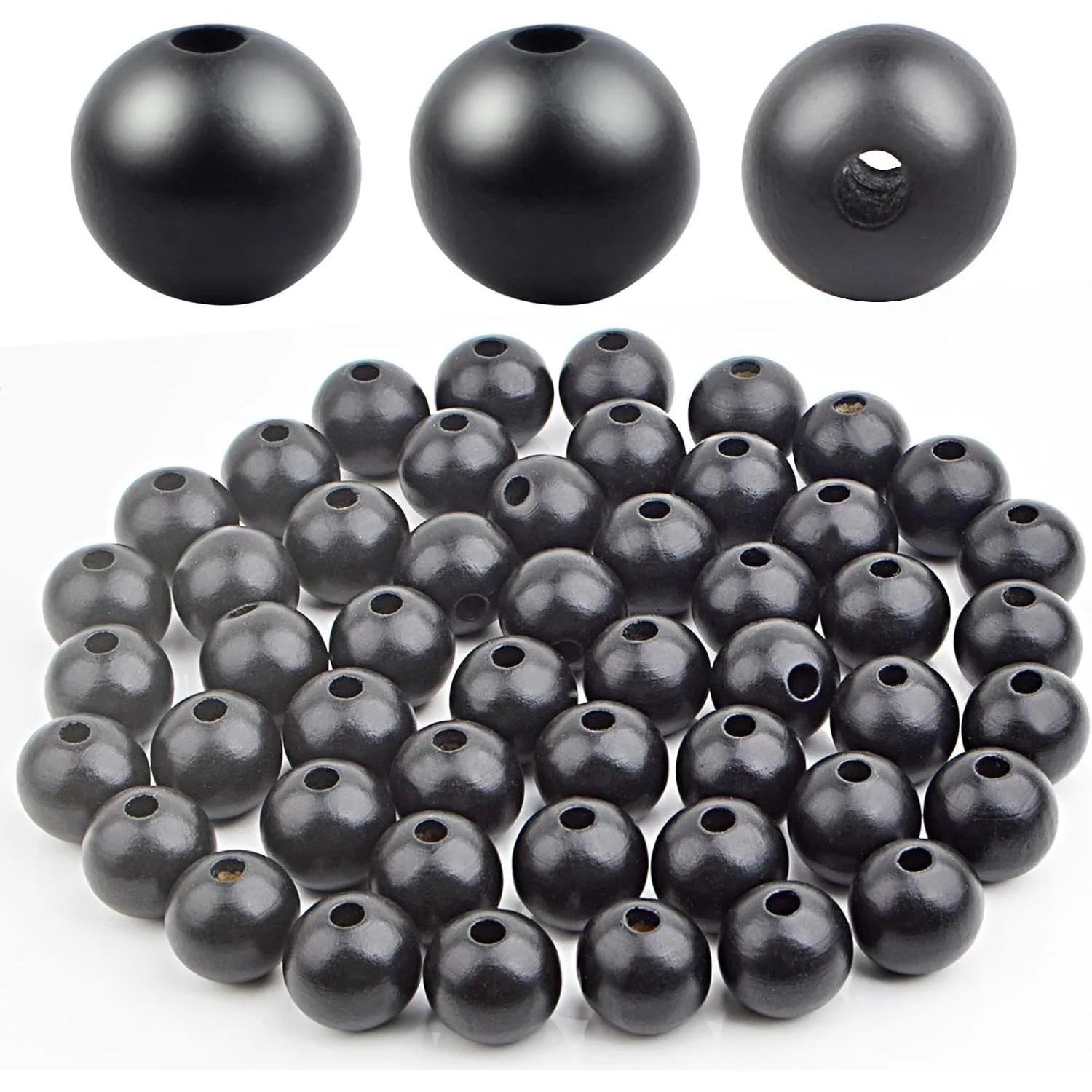 50pcs 23 mm Black Round Wood Beads Natural Wooden Spacer Beads Craft Loose Beads with 5 mm Hole for DIY Bracelet Jewelry Making
50pcs 23 mm Black Round Wood Beads Natural Wooden Spacer Beads Craft Loose Beads with 5 mm Hole for DIY Bracelet Jewelry Making