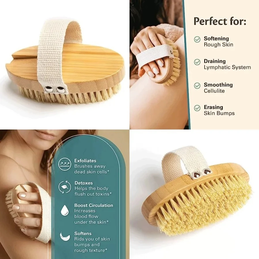 Firm Dry Brush & Shower Brush for Body - Handheld Back Scrubber Body Brush Exfoliator & Dead Skin Remover for Body Firm & Tighten Skin Improve Circulation for Men
Firm Dry Brush & Shower Brush for Body - Handheld Back Scrubber Body Brush Exfoliator & Dead Skin Remover for Body Firm & Tighten Skin Improve Circulation for Men