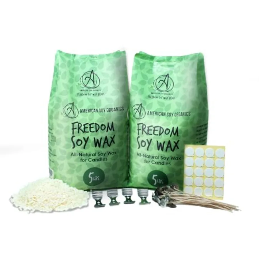 Microwavable Soy Wax Beads for Candle Making Premium Soy Candle Kit-10 pounds Freedom Soy Beads-4 Centering Devices- 20 Wick st
Microwavable Soy Wax Beads for Candle Making Premium Soy Candle Kit-10 pounds Freedom Soy Beads-4 Centering Devices- 20 Wick st