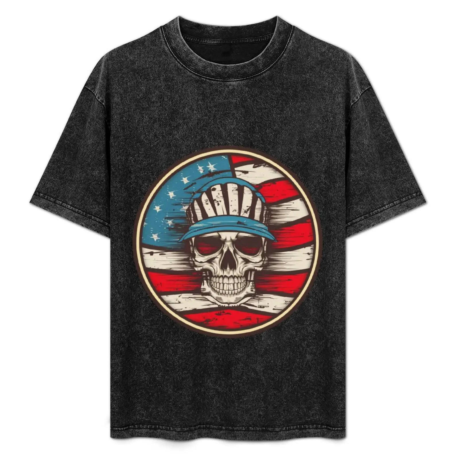 American badge skull T-Shirt Stretch Fabric Comfort T-Shirt
American badge skull T-Shirt Stretch Fabric Comfort T-Shirt