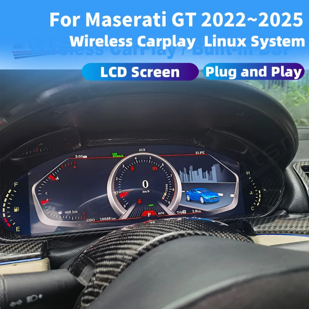 For Maserati GT 2022 2023 2024 2025 Virtual Cockpit Speed Meter LCD Cluster Instrument Panel Multimedia Player Dashboard
For Maserati GT 2022 2023 2024 2025 Virtual Cockpit Speed Meter LCD Cluster Instrument Panel Multimedia Player Dashboard