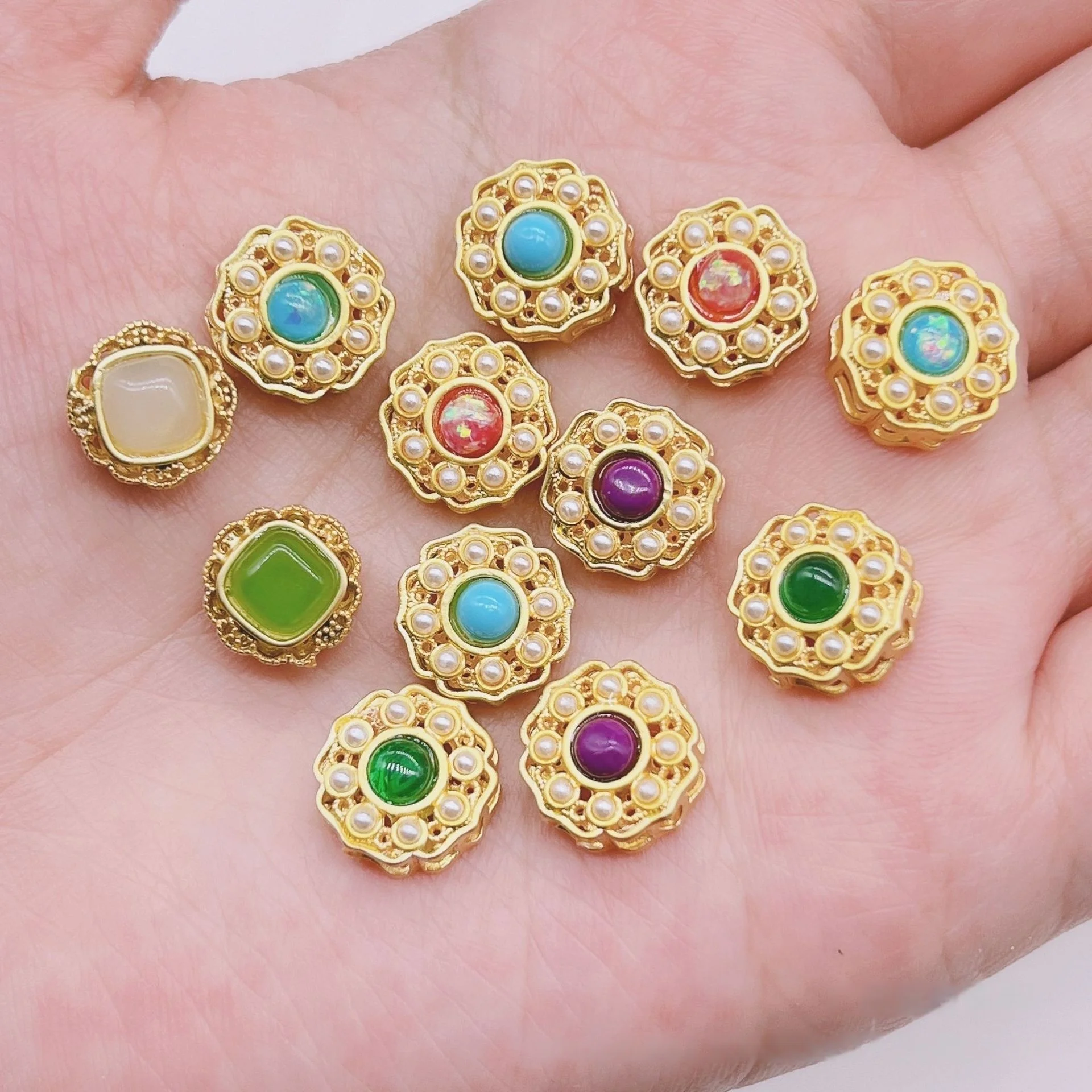 1pcs Copper Gold Plated Jewelry Making Sand Gold Spacer Beads Handmade DIY Bracelet Necklace Loose Beads Accessories Wholesale
1pcs Copper Gold Plated Jewelry Making Sand Gold Spacer Beads Handmade DIY Bracelet Necklace Loose Beads Accessories Wholesale