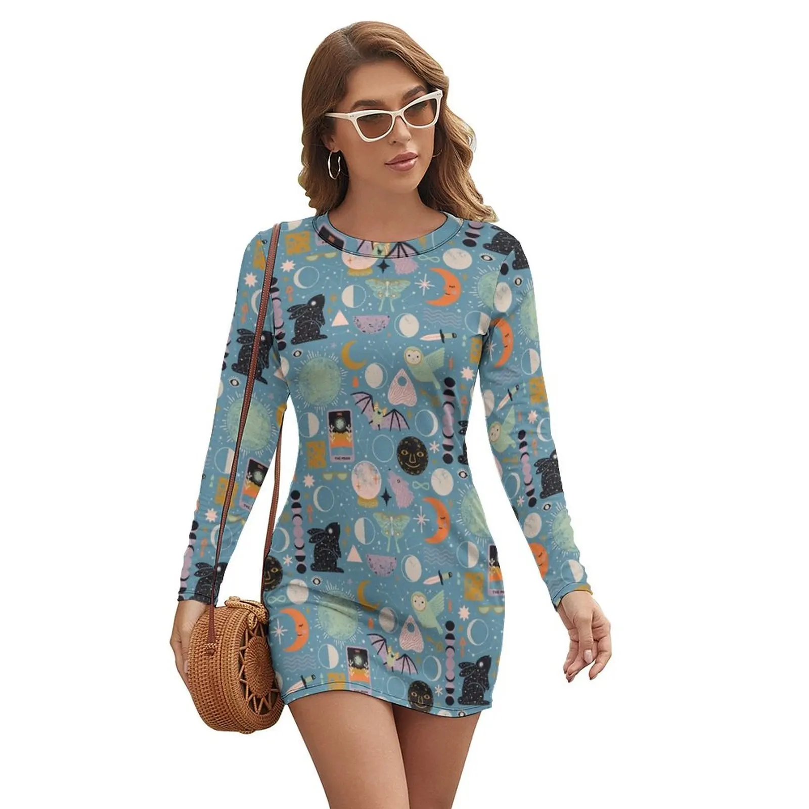 Lunar Pattern: Blue Moon Long-sleeved Dress Women dresses summer summer outfits for women 2024
Lunar Pattern: Blue Moon Long-sleeved Dress Women dresses summer summer outfits for women 2024
