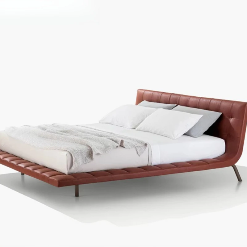 Villa bedroom art unique double bed can be modern light luxury simple designer style soft bed mahogany
Villa bedroom art unique double bed can be modern light luxury simple designer style soft bed mahogany