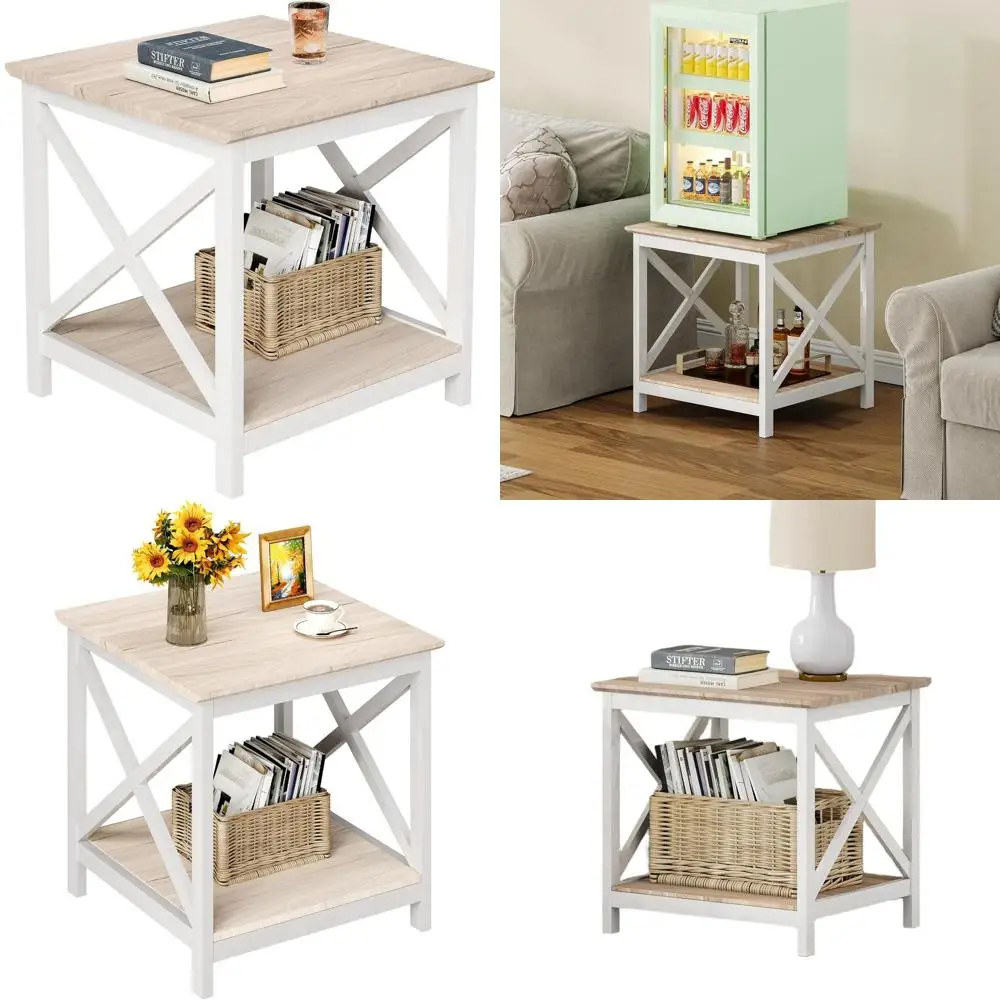 24 Oak 2-Tier End Table with Storage for Living Room, Bedroom, and Office
24 Oak 2-Tier End Table with Storage for Living Room, Bedroom, and Office