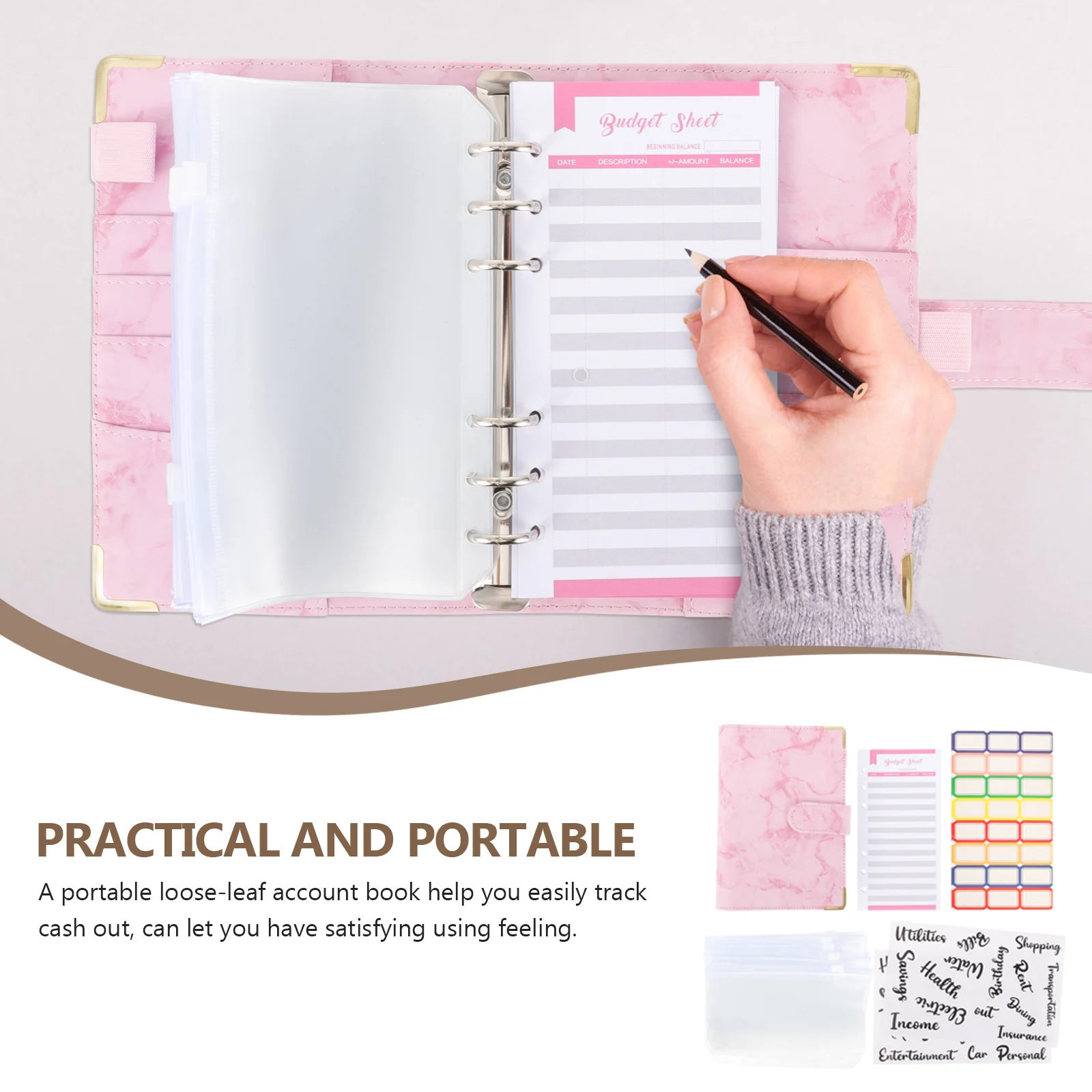 1 set 1 Set A6 Budget Binder Zipper Envelopes Cash Organizer Money Planner Stickers Sheets Storage Folder For Office Home School
1 set 1 Set A6 Budget Binder Zipper Envelopes Cash Organizer Money Planner Stickers Sheets Storage Folder For Office Home School