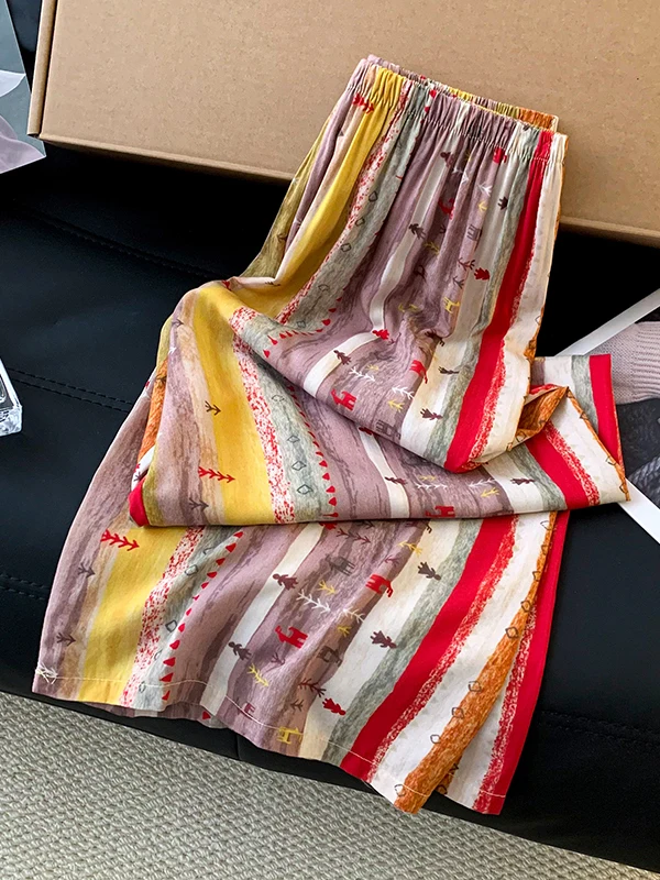 Loose High Waist Printed Wide Leg Pants Women's Summer Casual Long Trousers Korean Style Vintage Design Breathable Comfortable
Loose High Waist Printed Wide Leg Pants Women's Summer Casual Long Trousers Korean Style Vintage Design Breathable Comfortable