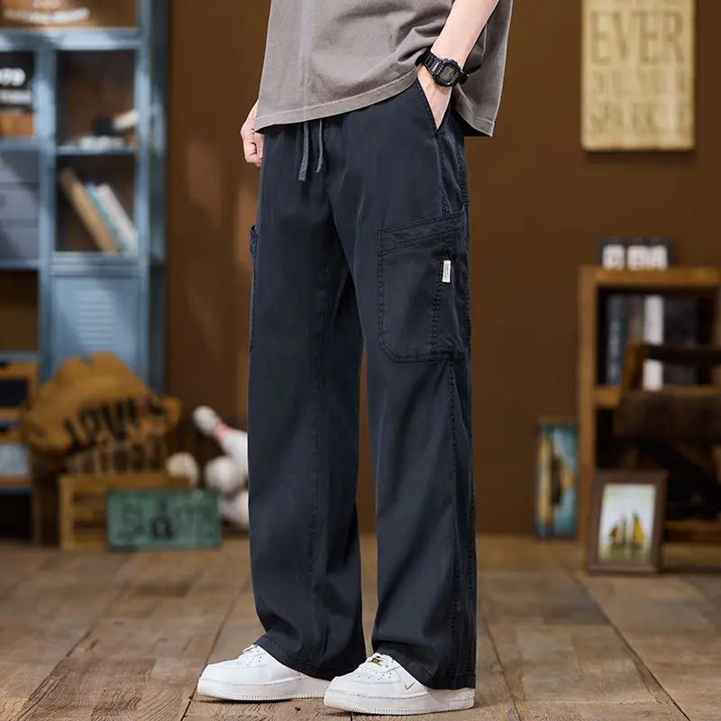 2025 men's autumn new workwear, Lyocell casual pants, loose, fashionable and trendy wide leg pants, three color size M-4XL
2025 men's autumn new workwear, Lyocell casual pants, loose, fashionable and trendy wide leg pants, three color size M-4XL