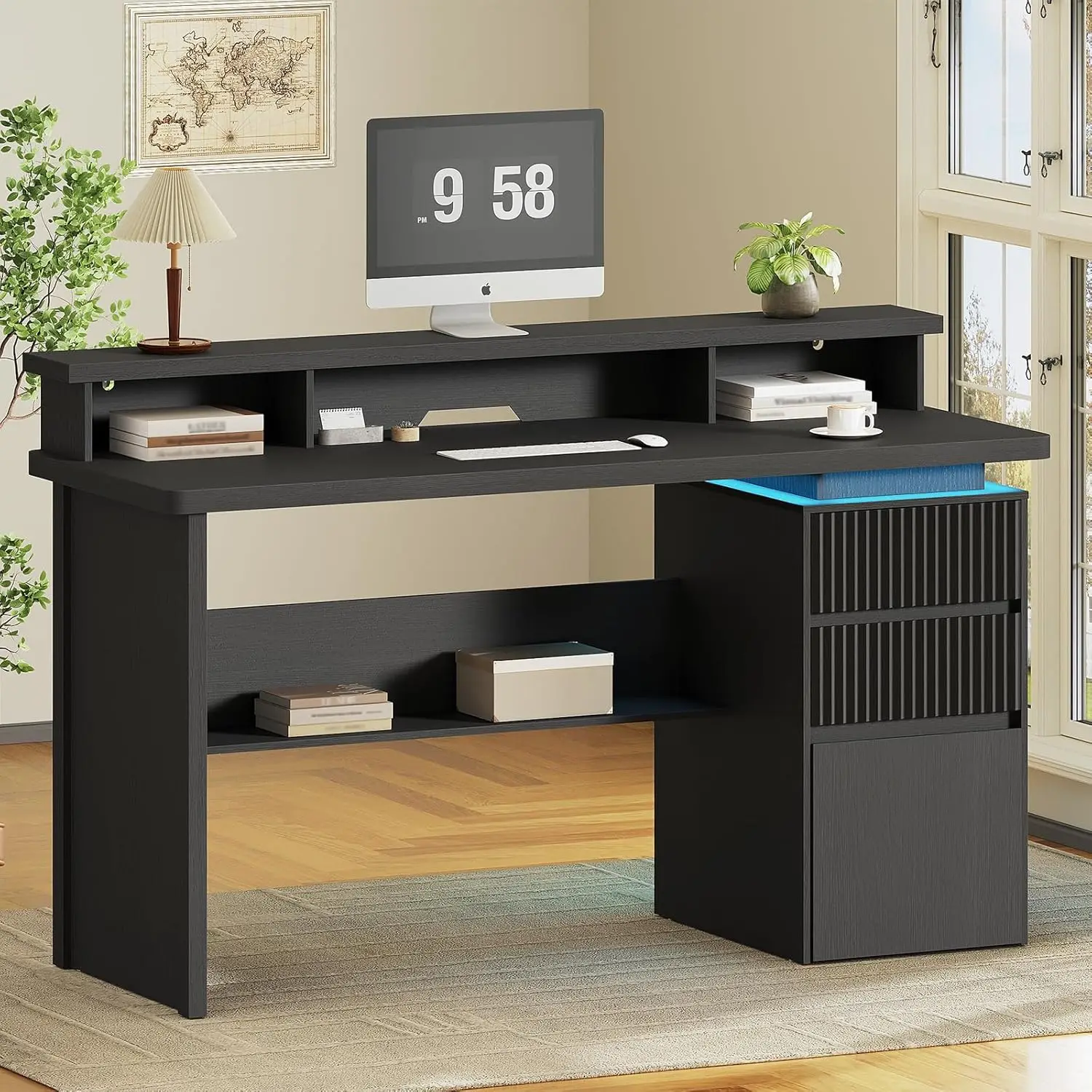 Подставка для монитора 59 дюймов с выдвижным ящиком, розеткой и LED-подсветкой для домашнего офиса, на заказ
Подставка для монитора 59 дюймов с выдвижным ящиком, розеткой и LED-подсветкой для домашнего офиса, на заказ