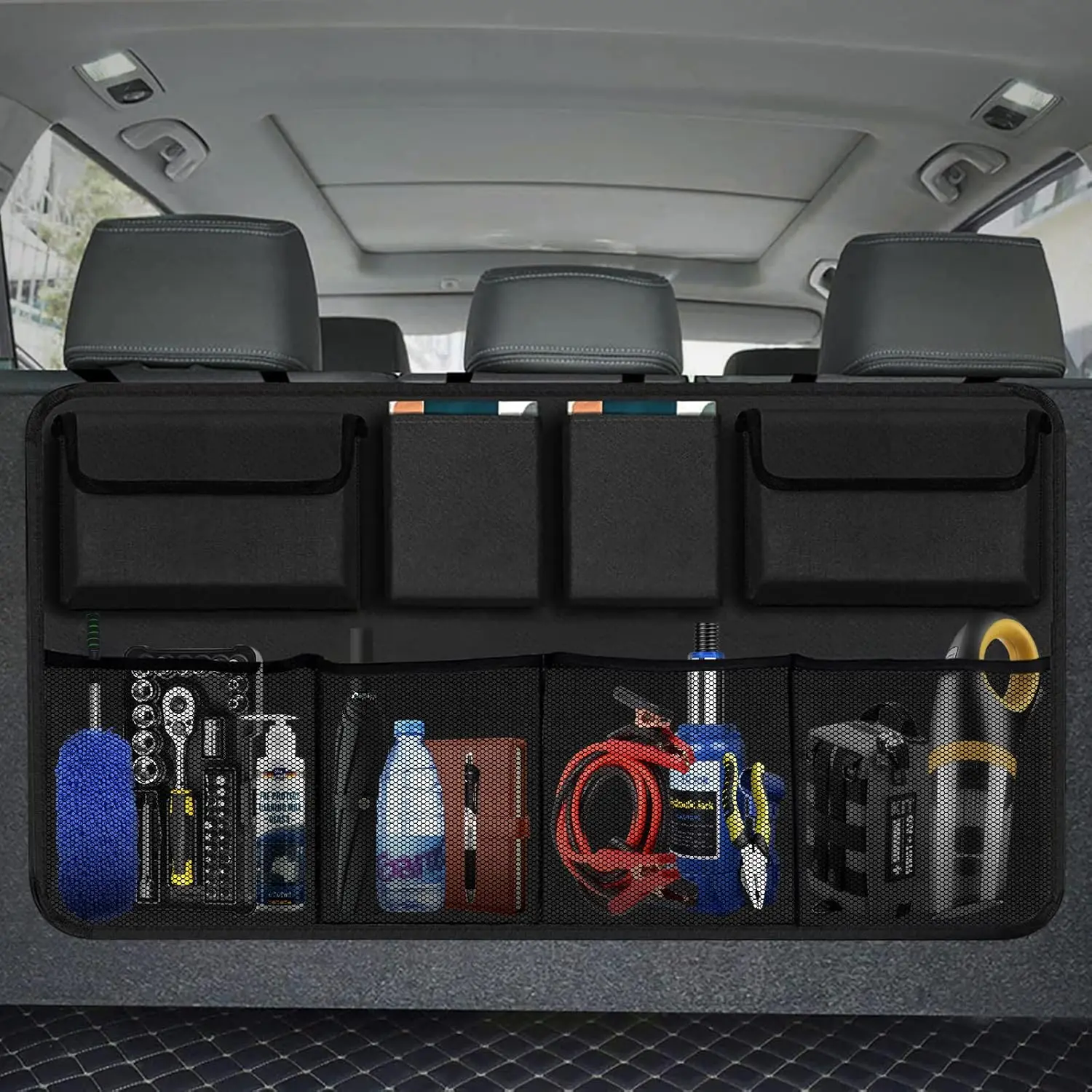 Large Car Trunk Organizer with 8 Pockets, Waterproof Backseat Hanging Storage for SUV, Truck, MPV - Keep Your Car Neat
Large Car Trunk Organizer with 8 Pockets, Waterproof Backseat Hanging Storage for SUV, Truck, MPV - Keep Your Car Neat