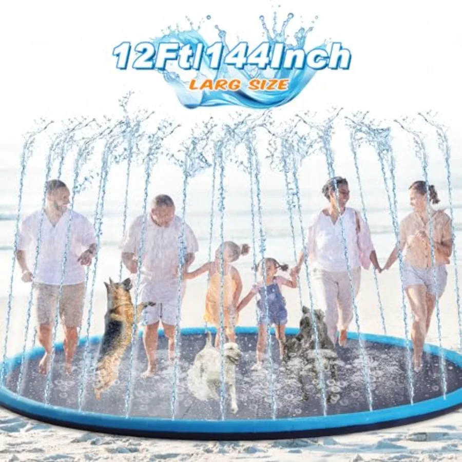 Надувной бассейн-фонтан Lewtemi 12 футов (3,6 м) для взрослых и собак, очень большой, нескользящий, с распылителями, для летних игр на открытом воздухе и во дворе
Надувной бассейн-фонтан Lewtemi 12 футов (3,6 м) для взрослых и собак, очень большой, нескользящий, с распылителями, для летних игр на открытом воздухе и во дворе
