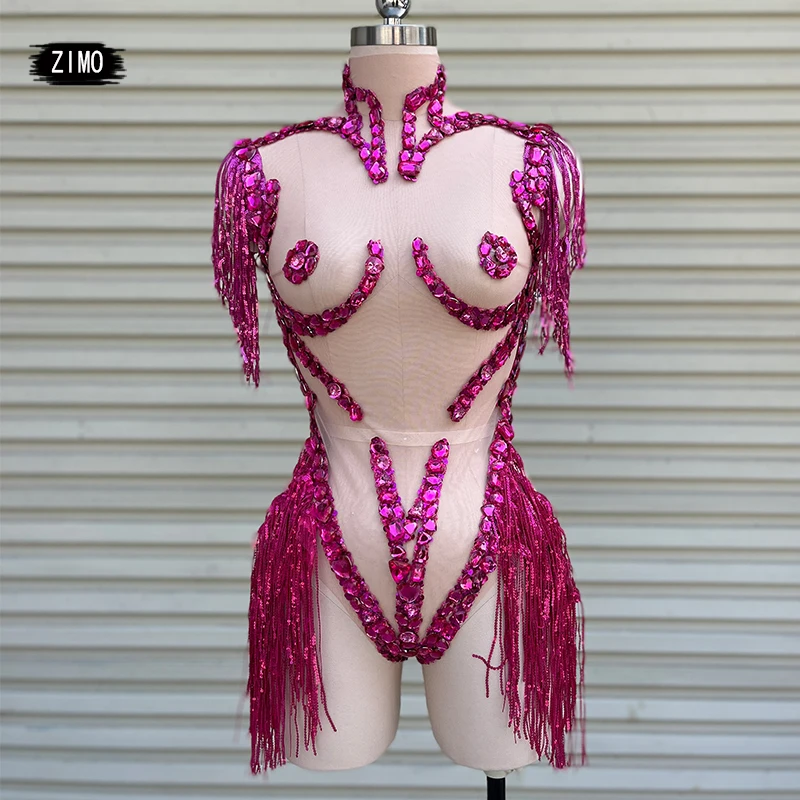 Women Sexy Mesh Transparent Performance Dance Costume club Singer Dancer Stage Wear DS Rhinestones Long Sleeve Fringes Bodysuit
Women Sexy Mesh Transparent Performance Dance Costume club Singer Dancer Stage Wear DS Rhinestones Long Sleeve Fringes Bodysuit