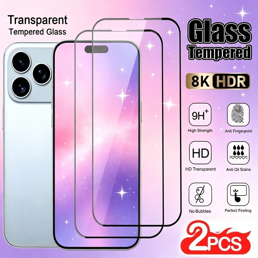 2Pcs Ultra Clear Screen Protector for iPhone 17 16 15 14 Pro Max Air 17e 16e Tempered Glass for iPhone 15 14 Plus 13 12 11 Pro
2Pcs Ultra Clear Screen Protector for iPhone 17 16 15 14 Pro Max Air 17e 16e Tempered Glass for iPhone 15 14 Plus 13 12 11 Pro