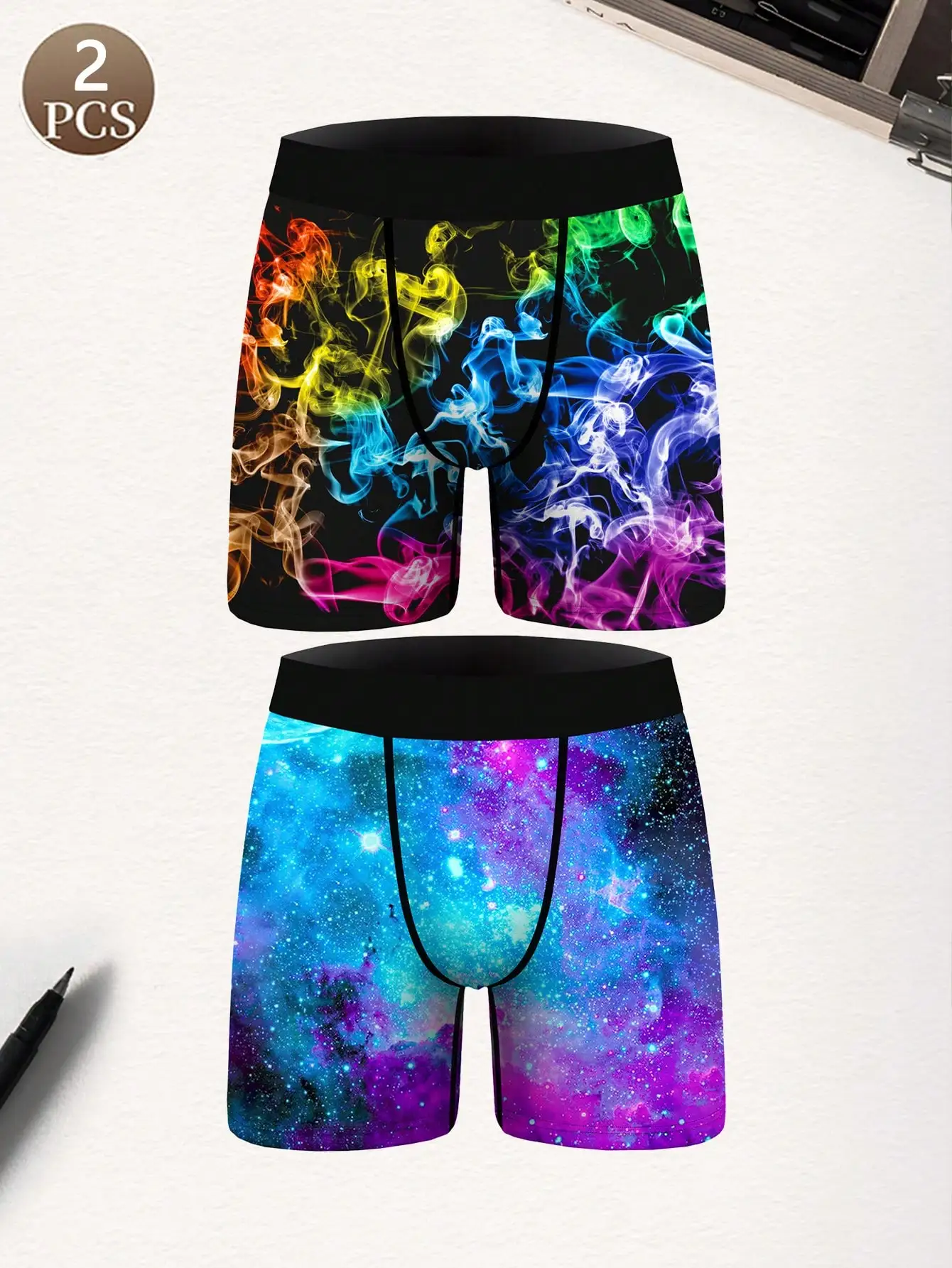 2PCS Fashionable starry sky cool casual sports Men's mid waist quick drying seamless cool flat corner pants
2PCS Fashionable starry sky cool casual sports Men's mid waist quick drying seamless cool flat corner pants