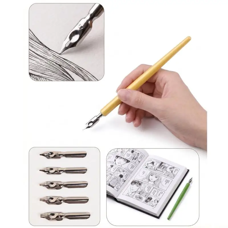 Elegant Wooden Dip Pen With Smooth Stainless Steel Nib For Calligraphy And Writing
Elegant Wooden Dip Pen With Smooth Stainless Steel Nib For Calligraphy And Writing