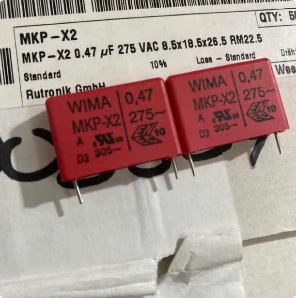 10pcs/lot Original German WIMA MKP-X2 0.47UF 275VAC 8.5X18.5X26.5 P22.5mm audio film capacitors free shipping
10pcs/lot Original German WIMA MKP-X2 0.47UF 275VAC 8.5X18.5X26.5 P22.5mm audio film capacitors free shipping
