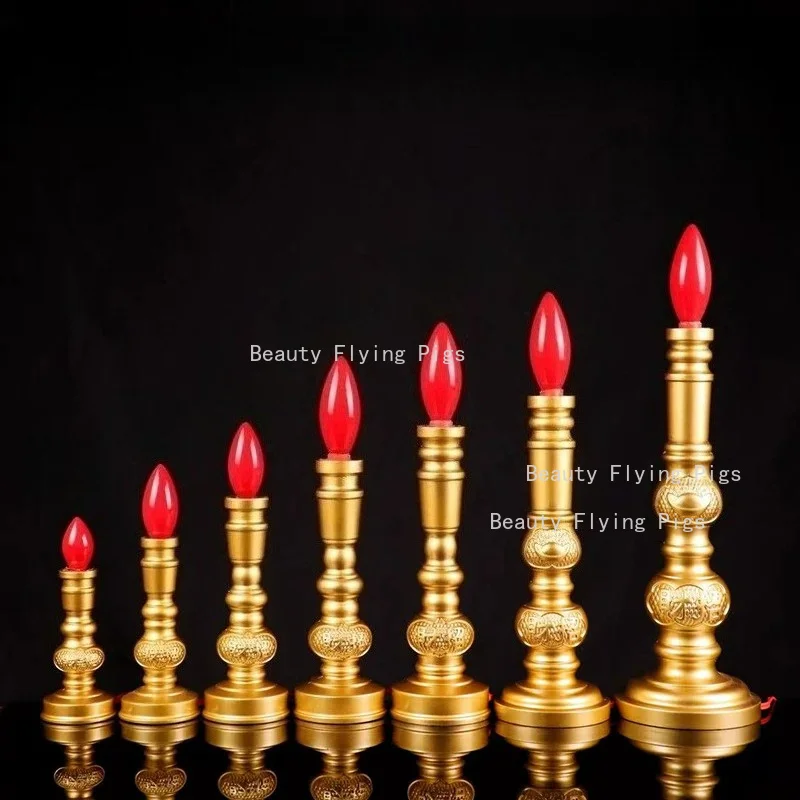 2pcs Copper Alloy Simulated Candle Holder God of Wealth Dedicated Lamp Supply Sacrificial Candle Holder Home Decoration
2pcs Copper Alloy Simulated Candle Holder God of Wealth Dedicated Lamp Supply Sacrificial Candle Holder Home Decoration
