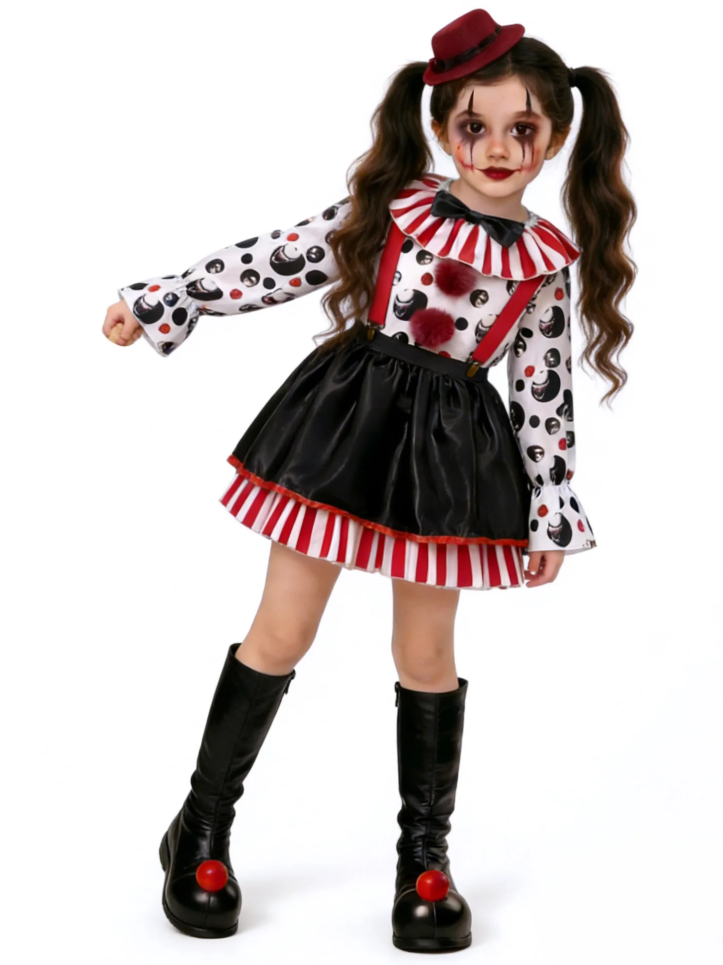 Horror Clown Costume Set for Performance Halloween Kids Adults Theatre Outfit Traditional Chinese Ethnic Stage Costume Women
Horror Clown Costume Set for Performance Halloween Kids Adults Theatre Outfit Traditional Chinese Ethnic Stage Costume Women