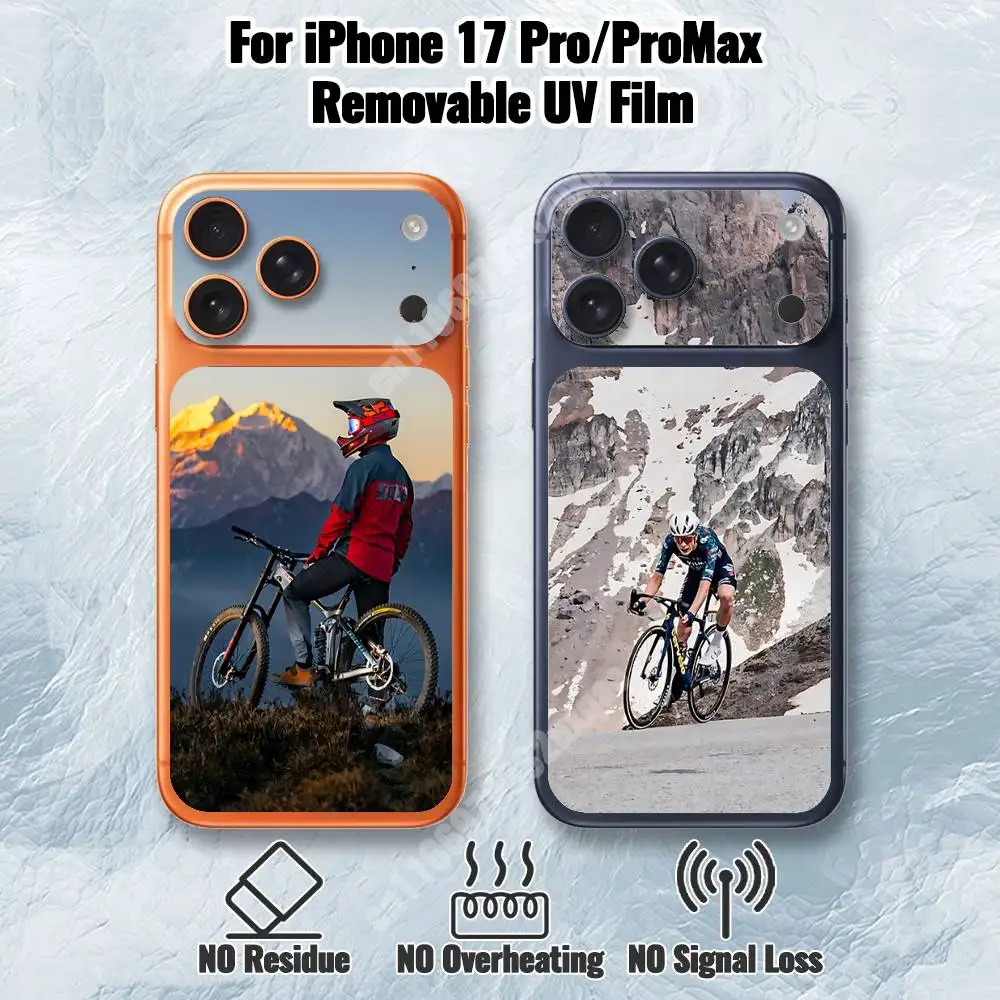 Съемная УФ-пленка для задней крышки iPhone 17 Pro/17 Pro Max для занятий велоспортом на открытом воздухе
Съемная УФ-пленка для задней крышки iPhone 17 Pro/17 Pro Max для занятий велоспортом на открытом воздухе