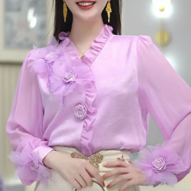 2026 Spring Autumn Women Shirt Pink Three Dimensional Flower Long Sleeve Shirt Fashion Top
2026 Spring Autumn Women Shirt Pink Three Dimensional Flower Long Sleeve Shirt Fashion Top