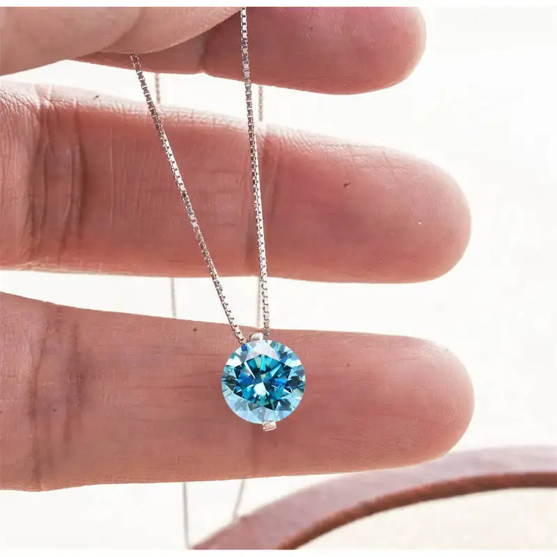 2CT D Color Moissanite Simple Pendant With Certificate 925 Sterling Silver Women Necklace Fine Jewelry Gift For Wedding
2CT D Color Moissanite Simple Pendant With Certificate 925 Sterling Silver Women Necklace Fine Jewelry Gift For Wedding