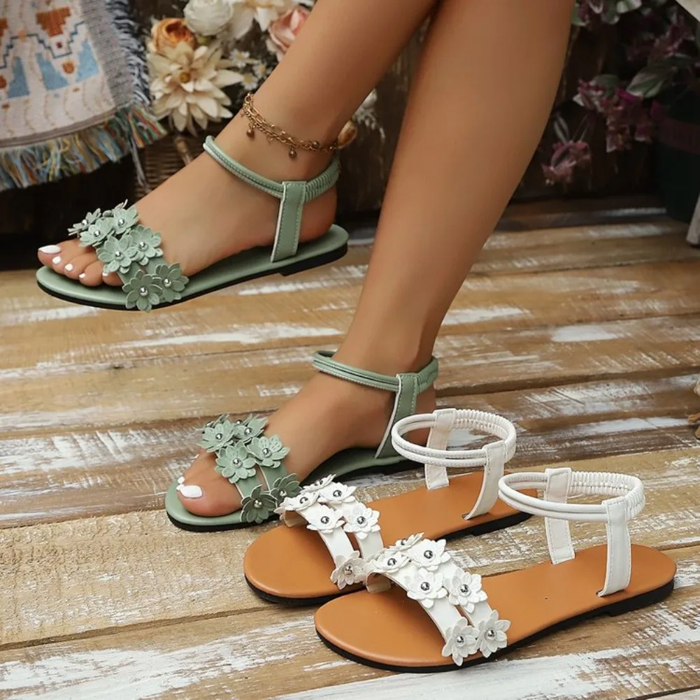 Flower Decoration Flat Sandals for Women Summer 2025 Lightweight Comfort Beach Shoes Woman Fashion White Floral Dress Sandalias
Flower Decoration Flat Sandals for Women Summer 2025 Lightweight Comfort Beach Shoes Woman Fashion White Floral Dress Sandalias