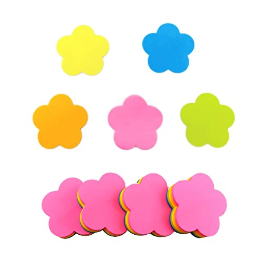 Mini Flower Shaped Sticky Notes Colorful Cute Sticky Notes Fun Self-Stick Memo Pads Set for Office School 4 Pads 400 Sheets
Mini Flower Shaped Sticky Notes Colorful Cute Sticky Notes Fun Self-Stick Memo Pads Set for Office School 4 Pads 400 Sheets