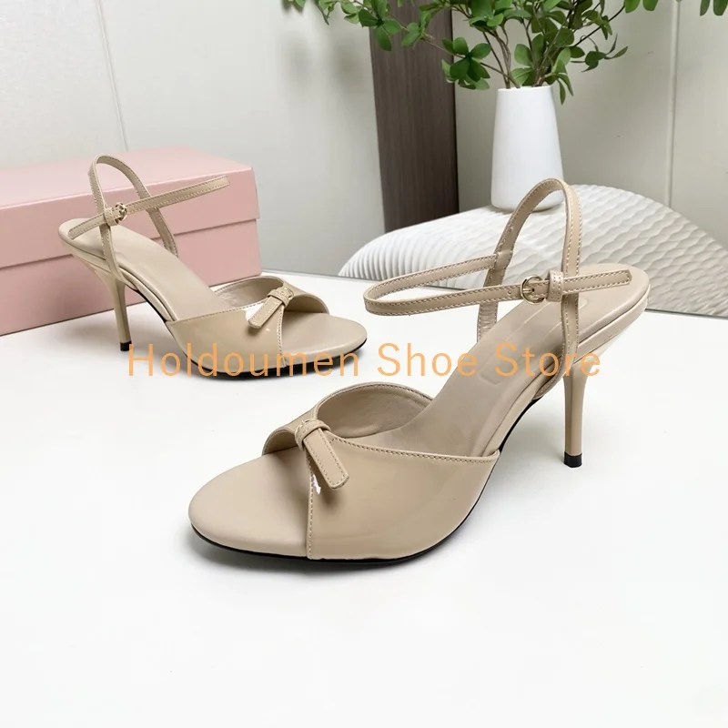 Women's Patent Leather Peep Toe Stiletto Sandal Novel Belt Buckle Single Strap Design Sandal Sexy Adjustable Ankle Buckle Sandal
Women's Patent Leather Peep Toe Stiletto Sandal Novel Belt Buckle Single Strap Design Sandal Sexy Adjustable Ankle Buckle Sandal