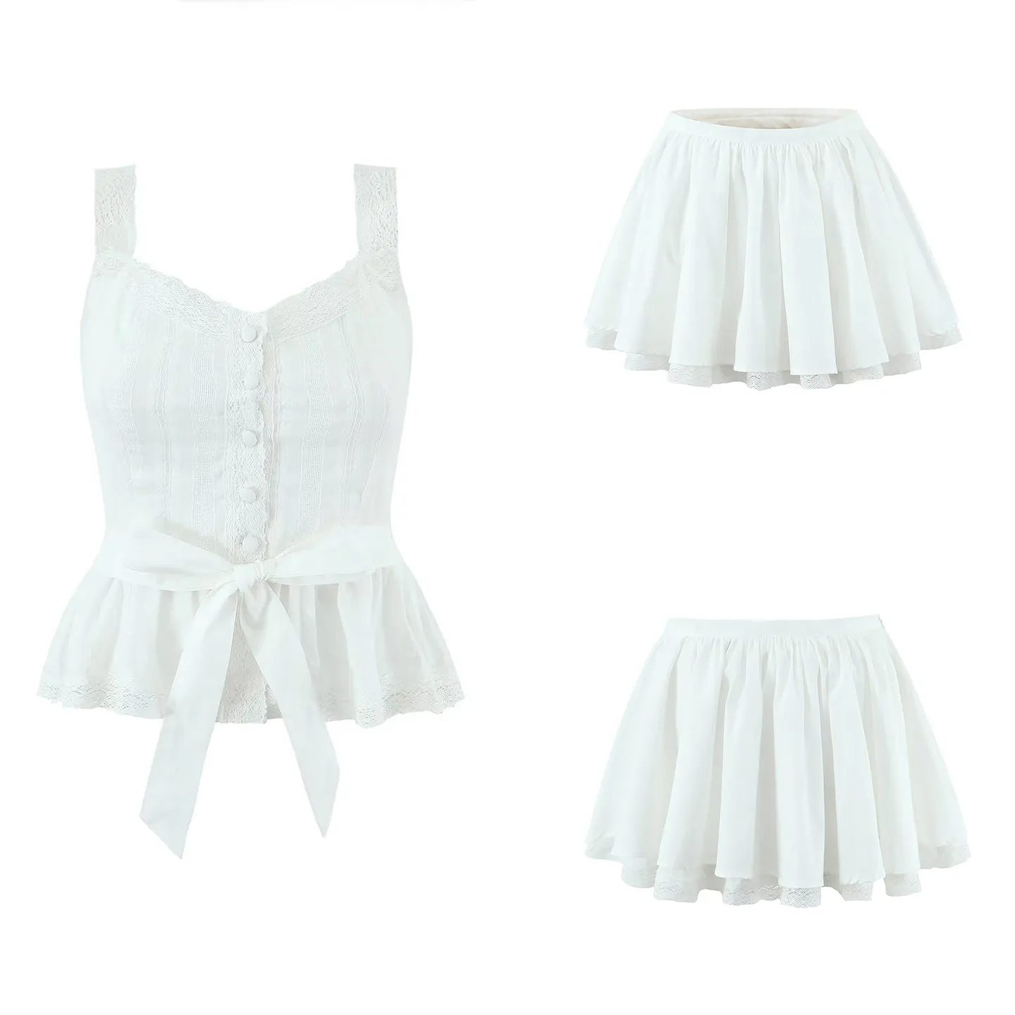 2025 Winter New Women's Lace Trim Splicing Tie Bunting Skirt Set Multi-layer Fluffy Tie-dr High Waist Commute Sle
2025 Winter New Women's Lace Trim Splicing Tie Bunting Skirt Set Multi-layer Fluffy Tie-dr High Waist Commute Sle