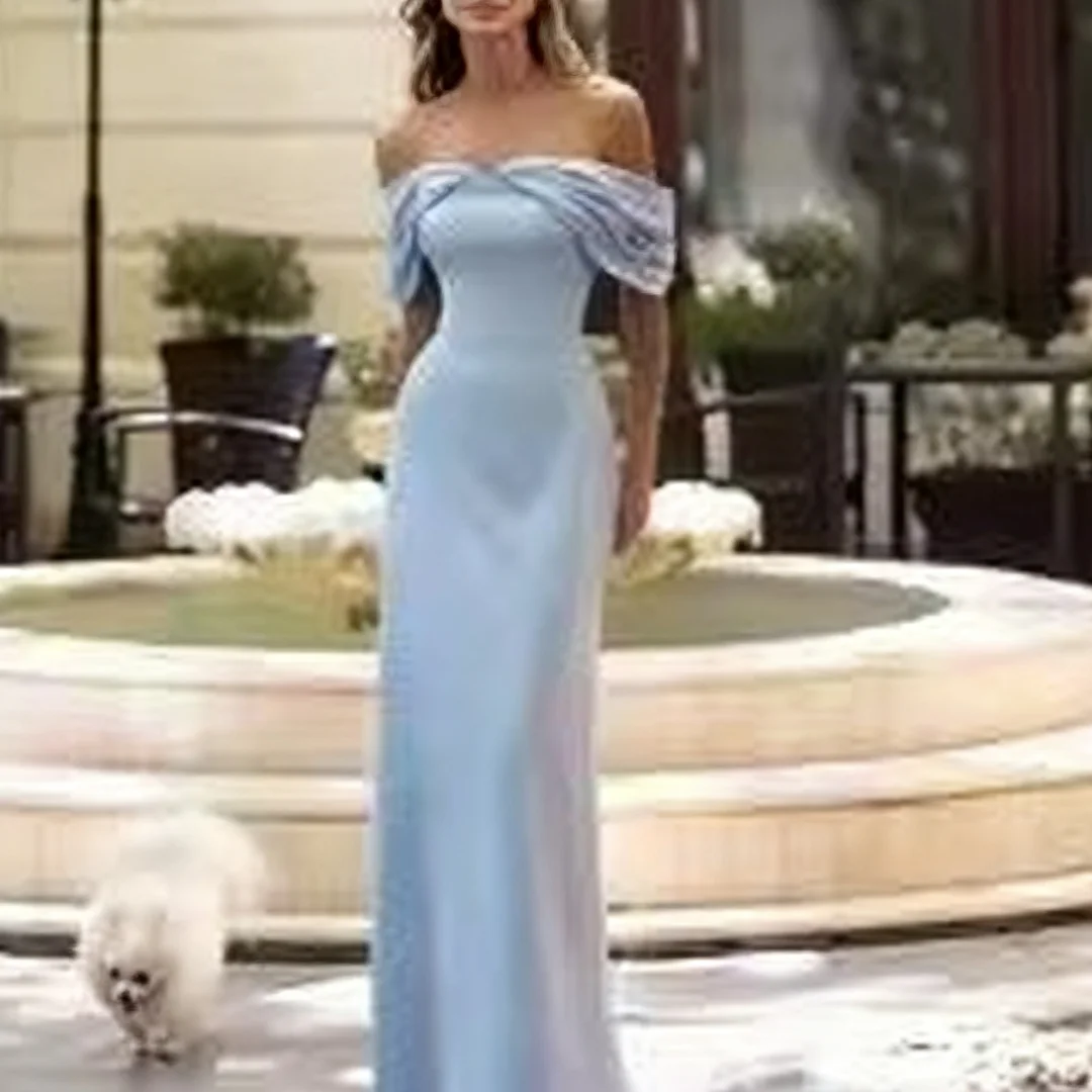 Customized Woman Off Shoulder Blue Floor-Length Evening Dress formal evening dresses birthday party prom gowns for women
Customized Woman Off Shoulder Blue Floor-Length Evening Dress formal evening dresses birthday party prom gowns for women