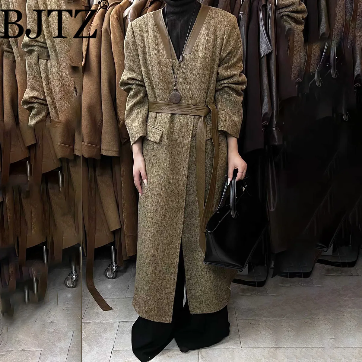 BJTZ винтажное длинное пальто с поясом на талии, женский теплый толстый зимний плащ, верхняя одежда, осенняя элегантная женская куртка
BJTZ винтажное длинное пальто с поясом на талии, женский теплый толстый зимний плащ, верхняя одежда, осенняя элегантная женская куртка
