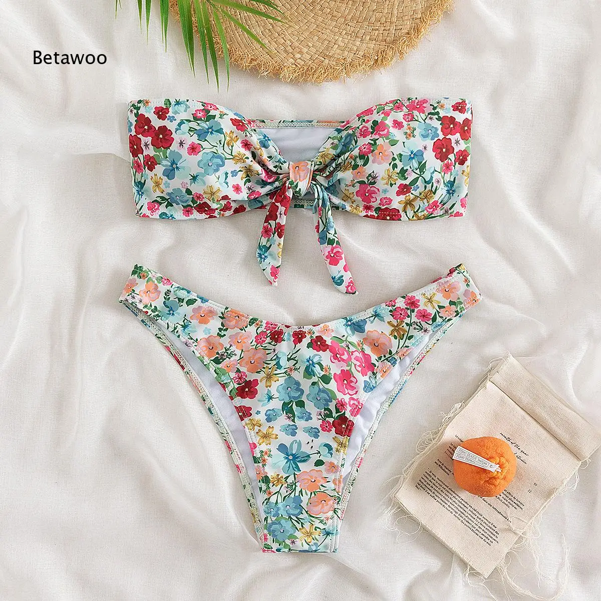Summer Boho Floral Bandeau High Cut Two Piece Swimwear
Summer Boho Floral Bandeau High Cut Two Piece Swimwear